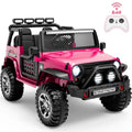 Sunnyfree 4WD 24V Ride on Toy & 2 Seater, 800W Power Car Wheel with Romote Control, Electric Car for Kids with Bluetooth, LED Lights, Seat Belt & Lockable Doors, 3-8