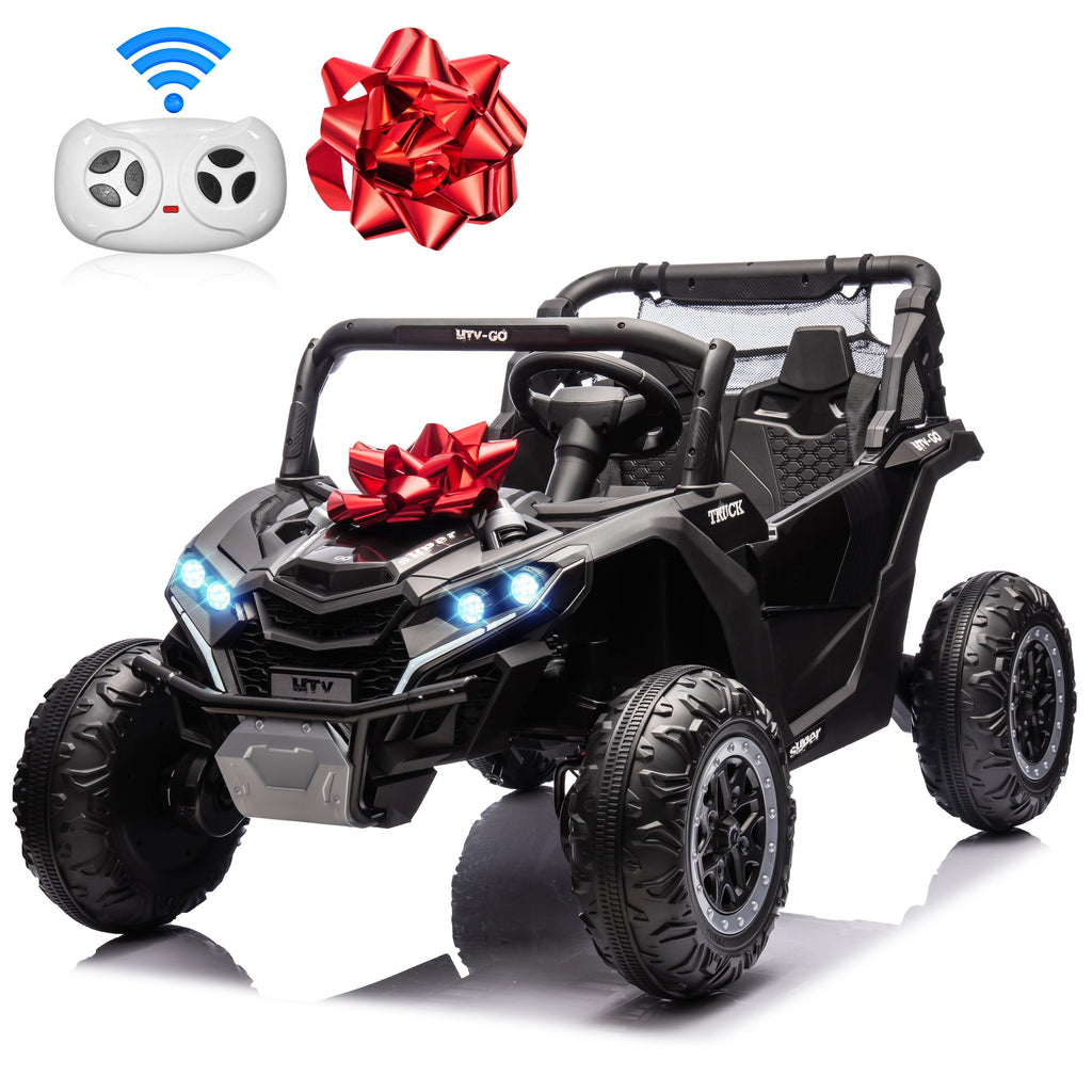 Sunnyfree Powerful ATV 24-volt Black Riding Toys (Battery Charger Included)