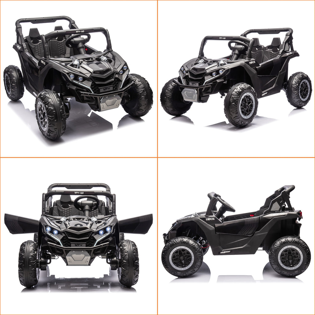 Sunnyfree Powerful ATV 24-volt Black Riding Toys (Battery Charger Included)