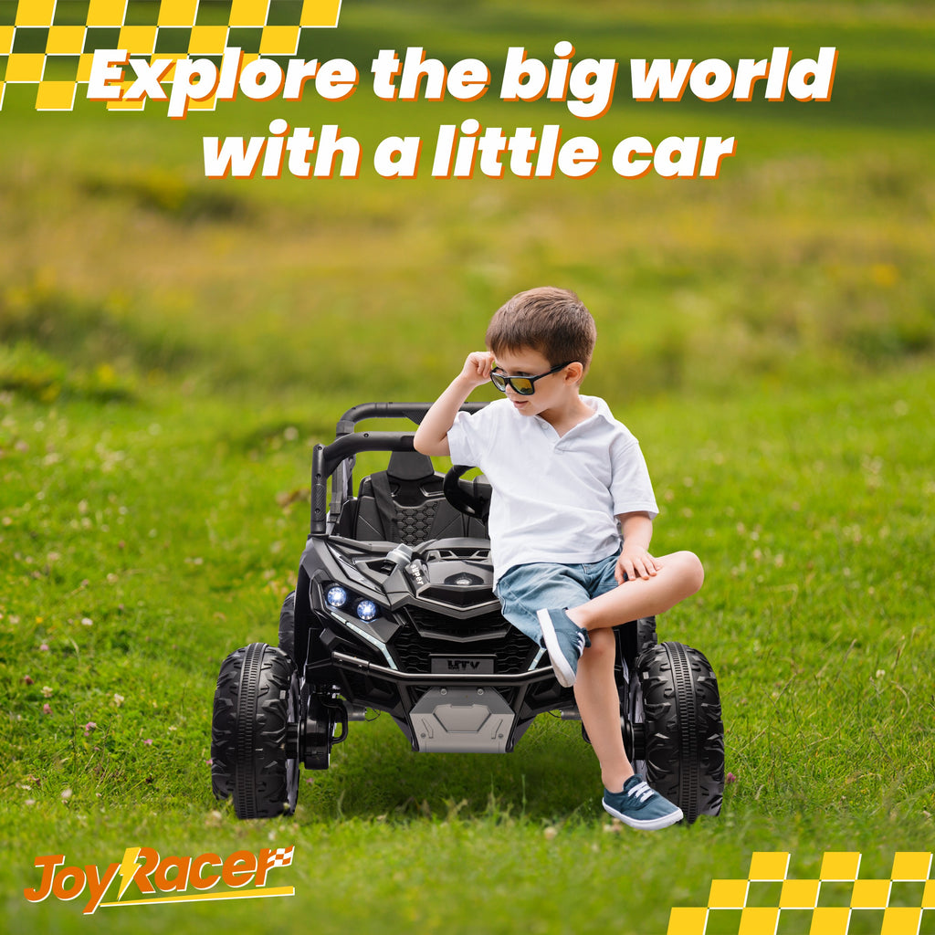 Sunnyfree Powerful ATV 24-volt Black Riding Toys (Battery Charger Included)