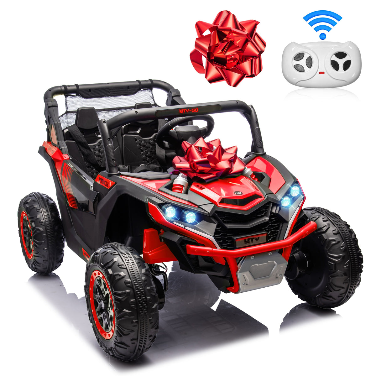 Sunnyfree Powerful ATV 24-volt Red Riding Toys (Battery Charger Included)
