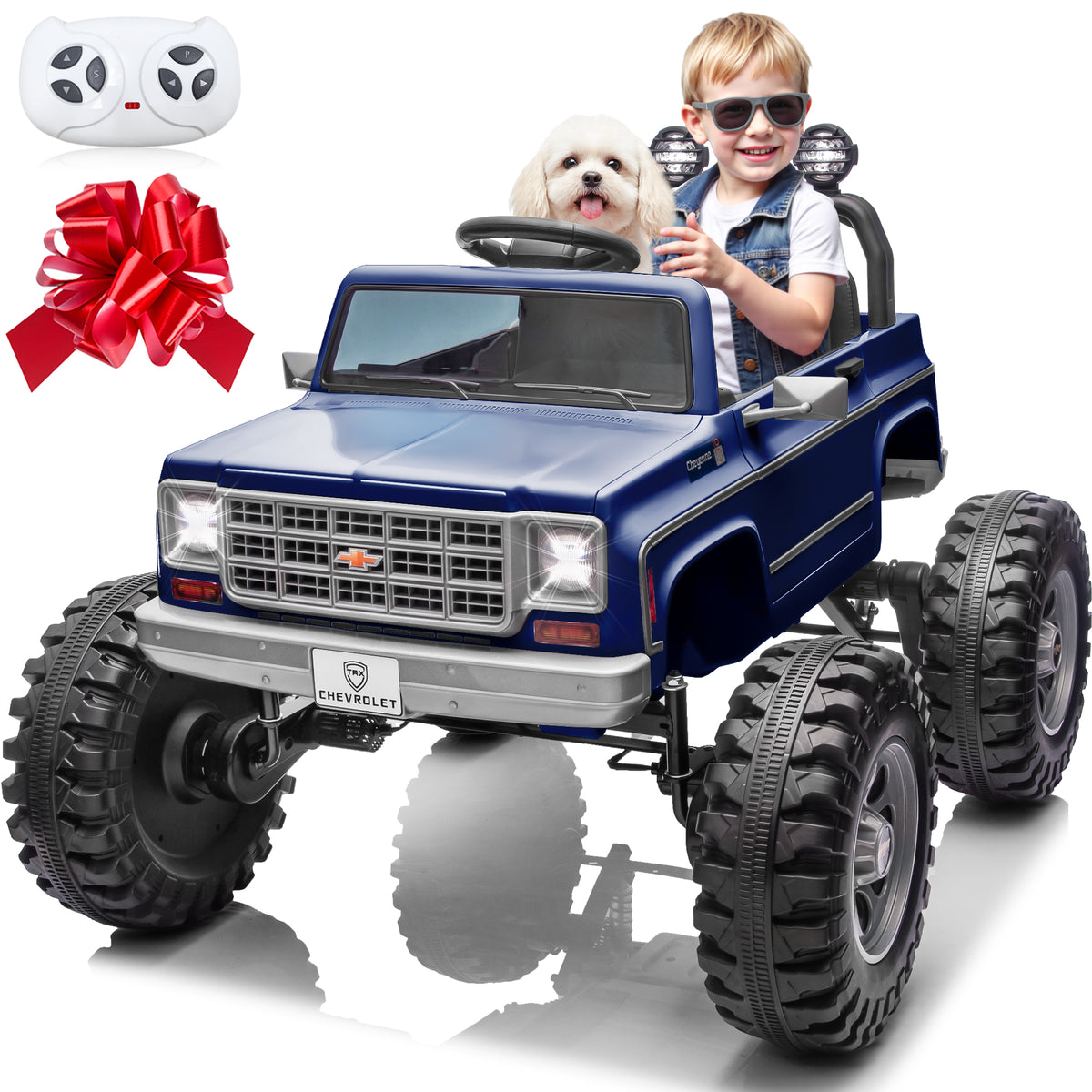 Sunnyfree Powerful ATV 24-volt Blue Riding Toys (Battery Charger Included)