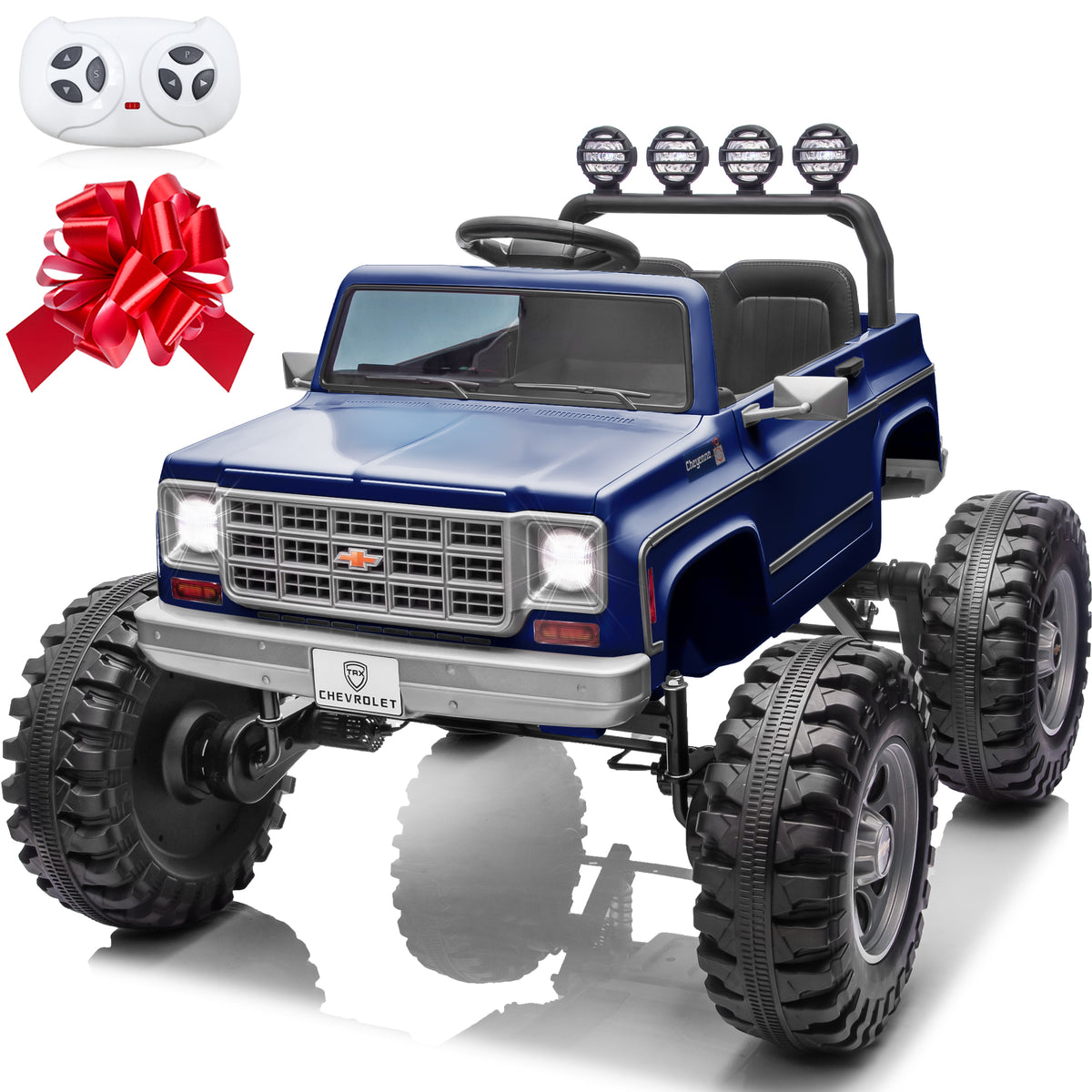 Sunnyfree Powerful ATV 24-volt Blue Riding Toys (Battery Charger Included)