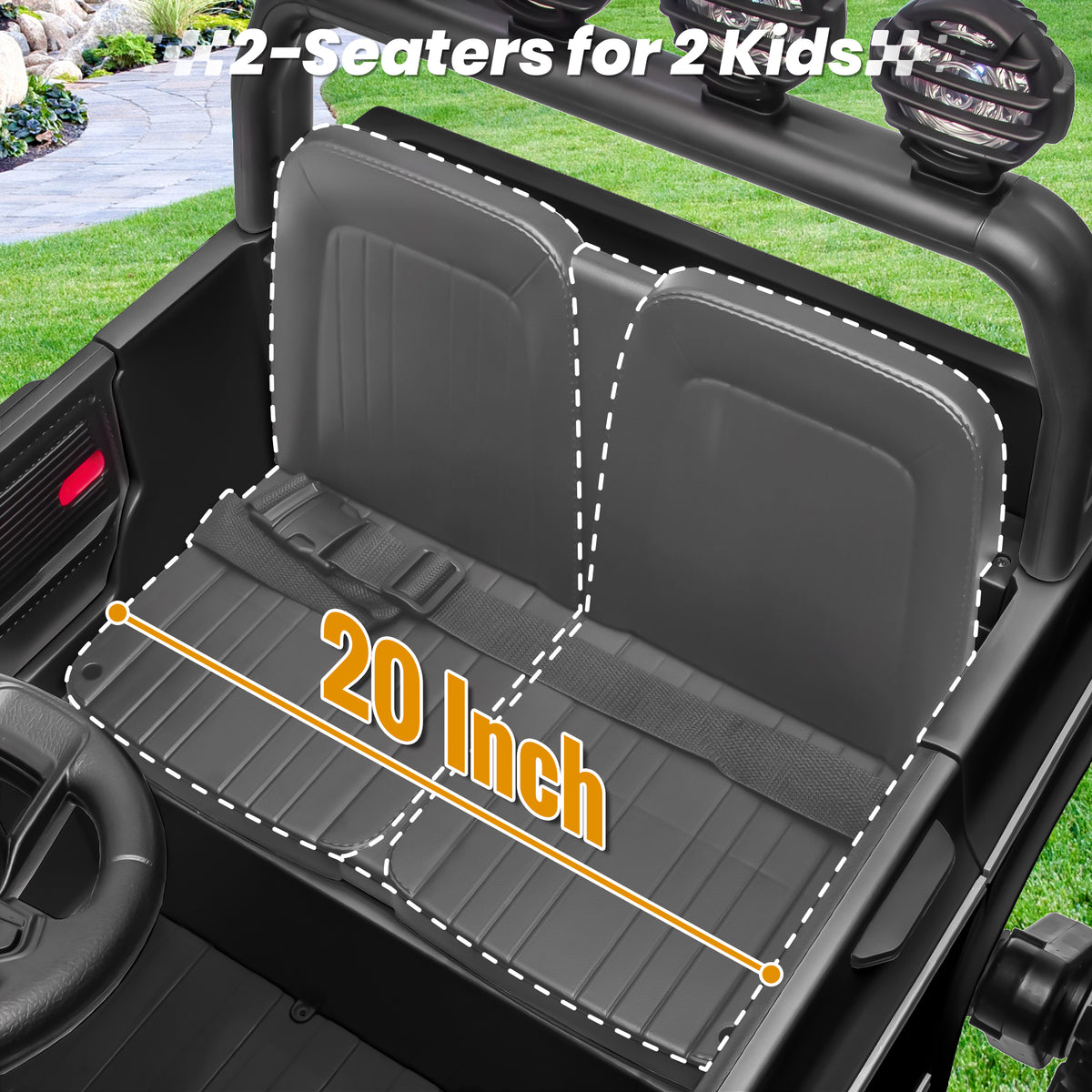 Sunnyfree Powerful ATV 24-volt Black Riding Toys (Battery Charger Included)