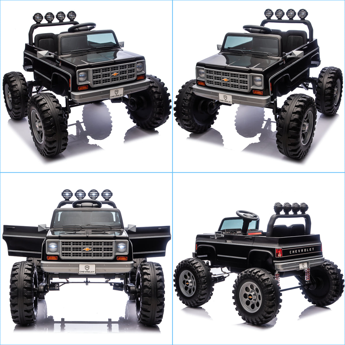 Sunnyfree Powerful ATV 24-volt Black Riding Toys (Battery Charger Included)
