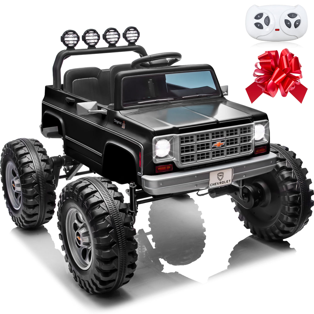 Sunnyfree Powerful ATV 24-volt Black Riding Toys (Battery Charger Included)