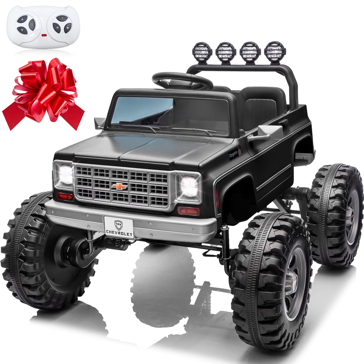 Sunnyfree Powerful ATV 24-volt Black Riding Toys (Battery Charger Included)