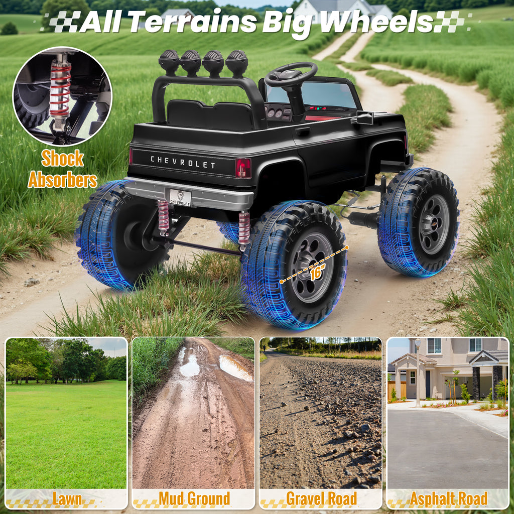 Sunnyfree Powerful ATV 24-volt Black Riding Toys (Battery Charger Included)