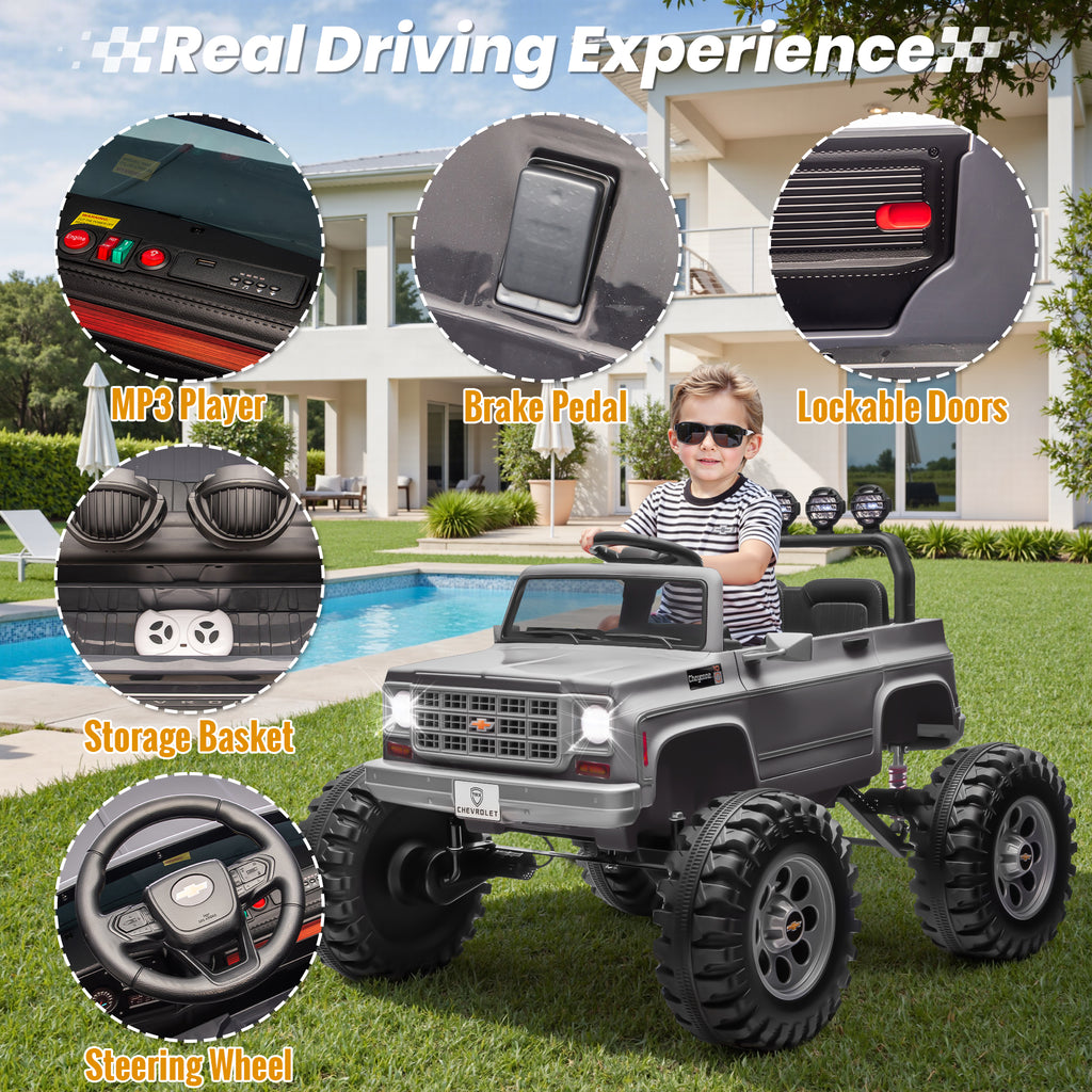 Sunnyfree Powerful ATV 24-volt Gray Riding Toys (Battery Charger Included)