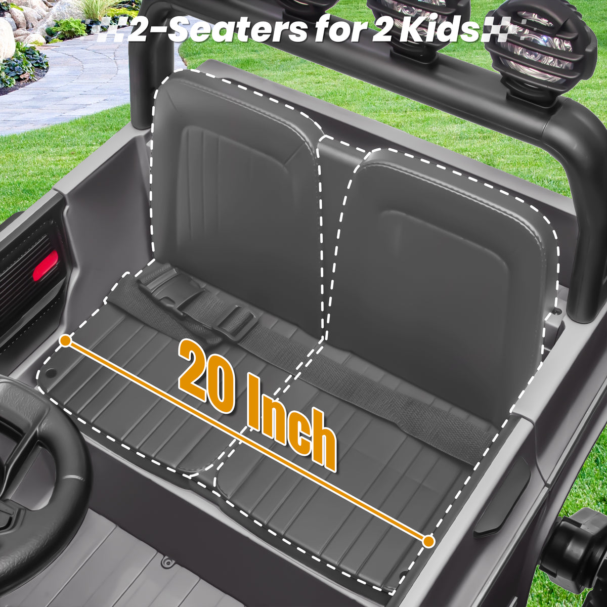 Sunnyfree Powerful ATV 24-volt Gray Riding Toys (Battery Charger Included)