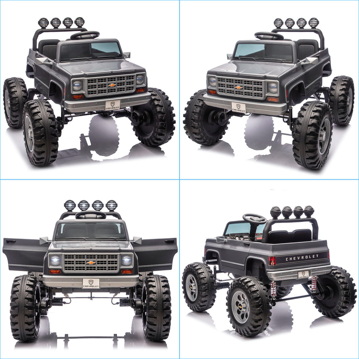 Sunnyfree Powerful ATV 24-volt Gray Riding Toys (Battery Charger Included)