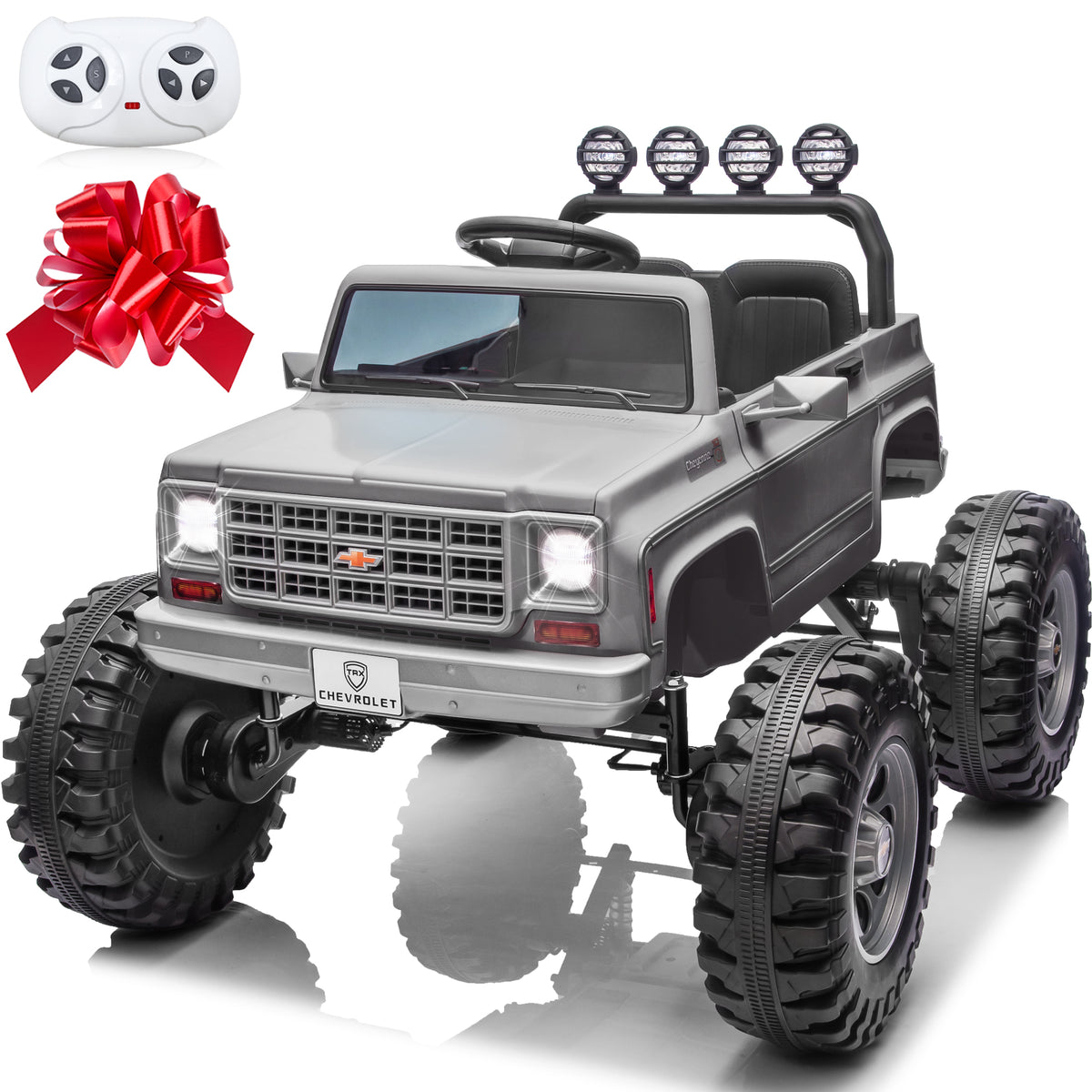 Sunnyfree Powerful ATV 24-volt Gray Riding Toys (Battery Charger Included)