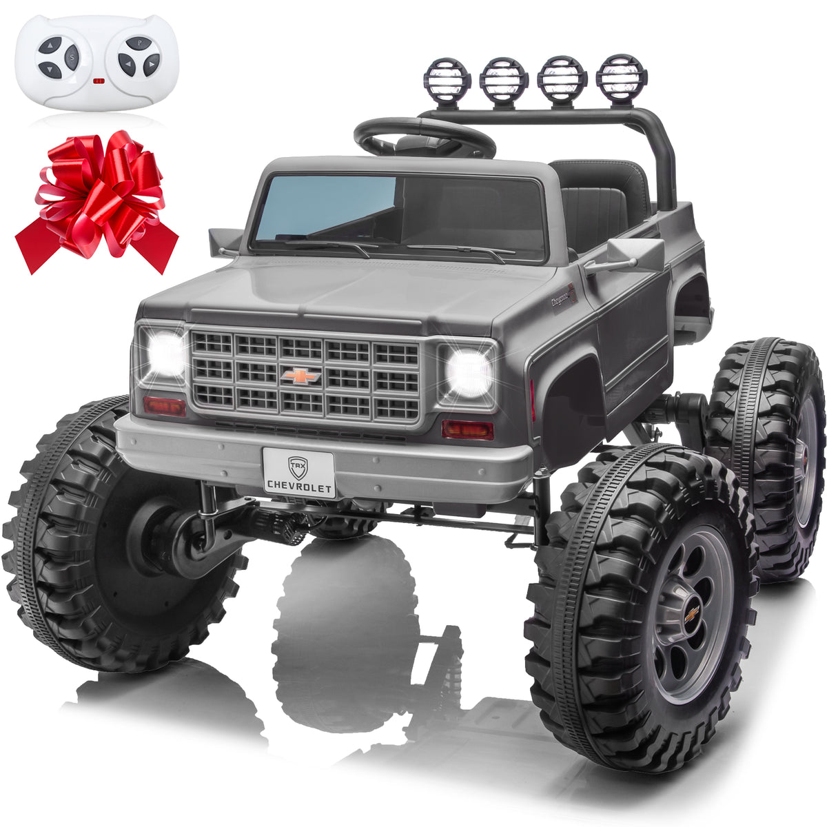 Sunnyfree Powerful ATV 24-volt Gray Riding Toys (Battery Charger Included)