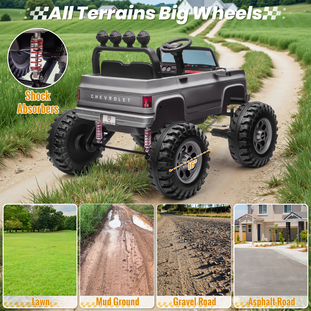 Sunnyfree Powerful ATV 24-volt Gray Riding Toys (Battery Charger Included)