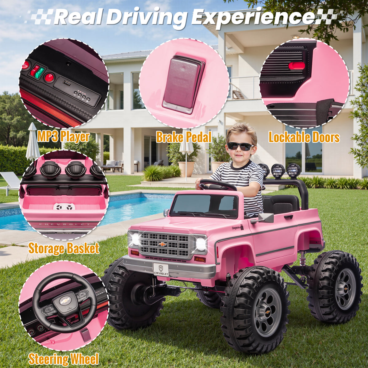 Sunnyfree Powerful ATV, Pink 24-volt Riding Toys
