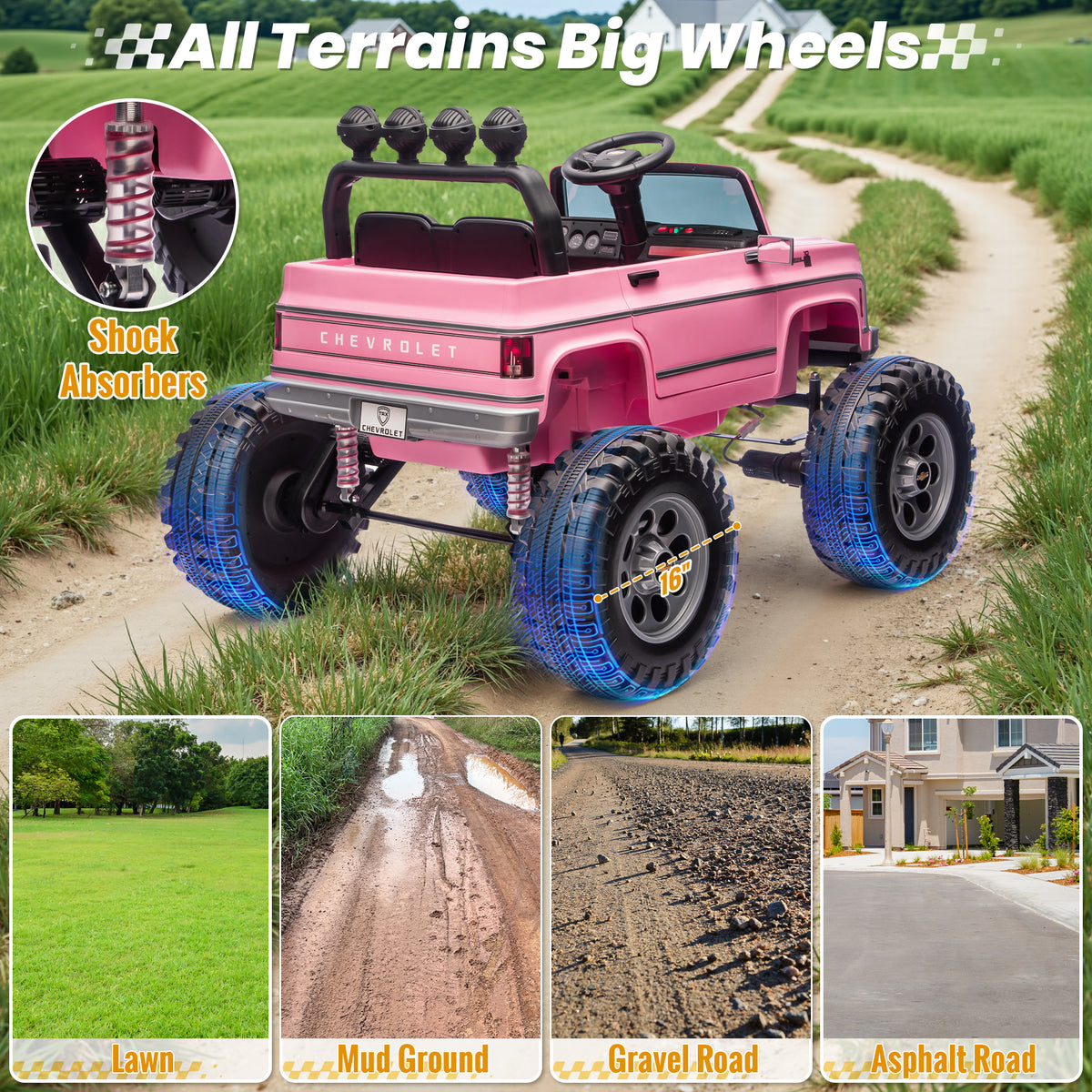 Sunnyfree Powerful ATV, Pink 24-volt Riding Toys