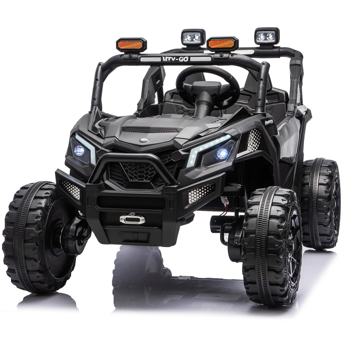 Sunnyfree 4WD 24 Volt Ride on Toys, 2 Seaters Electric Car for Kids with Remote Control, 3 Speeds, Bluetooth