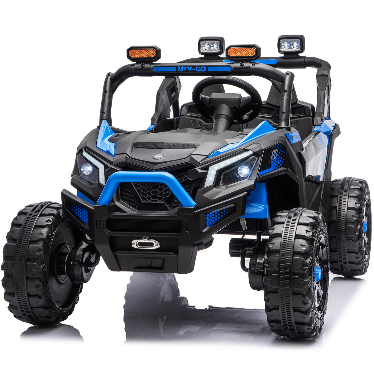 Sunnyfree 4WD 24 Volt Ride on Toys, 2 Seaters Electric Car for Kids with Remote Control, 3 Speeds, Bluetooth