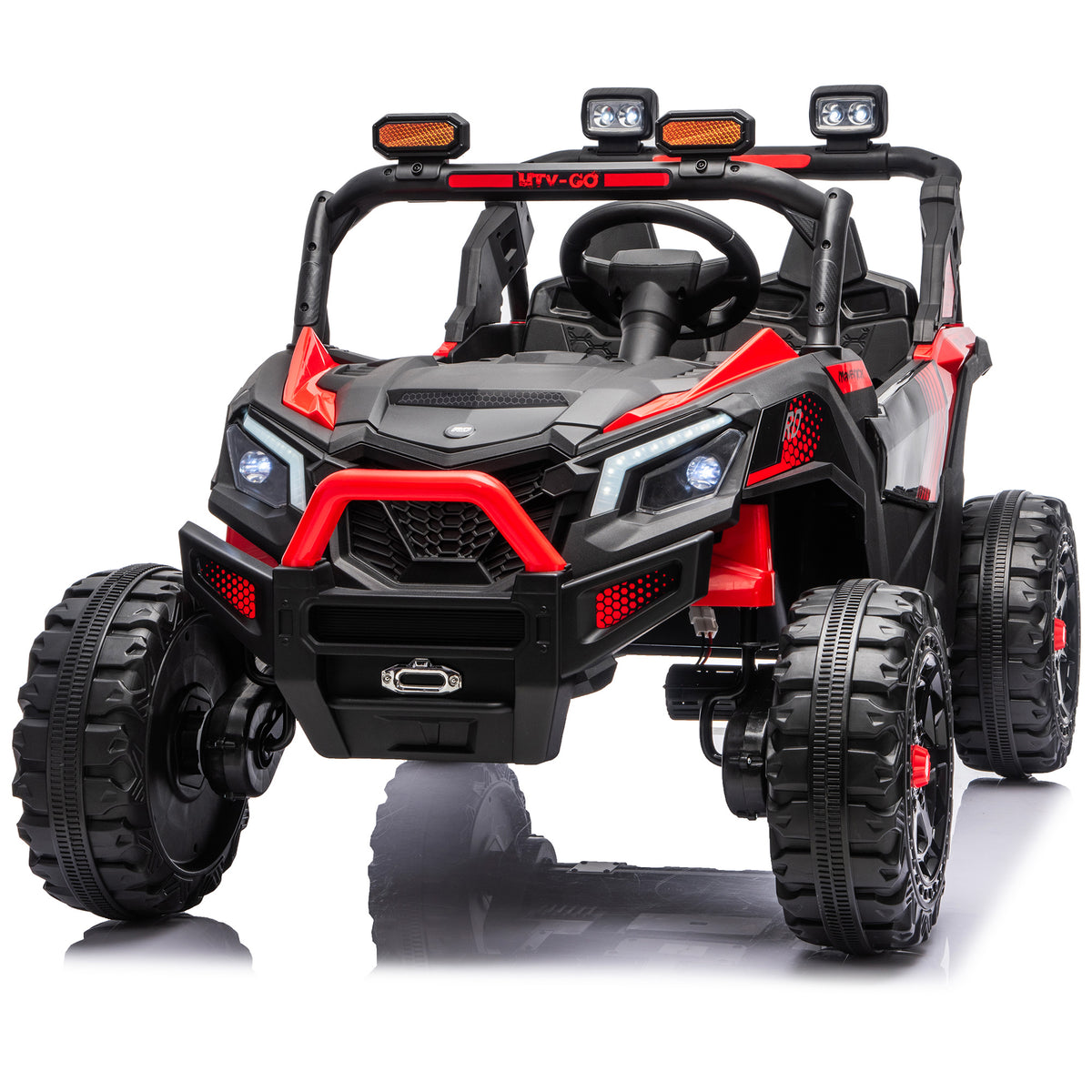 Sunnyfree 4WD 24 Volt Ride on Toys, 2 Seaters Electric Car for Kids with Remote Control, 3 Speeds, Bluetooth