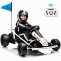 Sunnyfree 24 Volt Ride on Toys for Kids, 14Ah Electric Go Kart with Remote Control, 5–10 MPH, Drift Function, 2×200W Motors, Bluetooth Music, LED Lights, Seat Belt