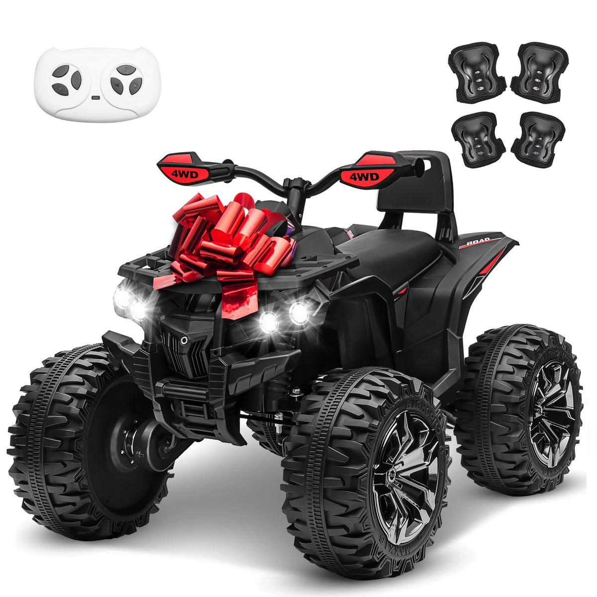 Sunnyfree Powerful ATV 24-volt Black Riding Toys (Powerful ATV)