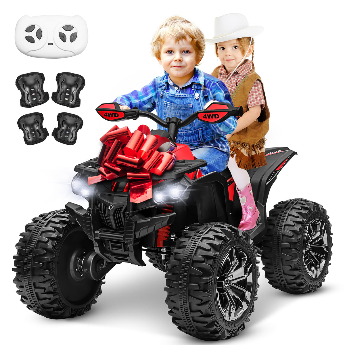 Sunnyfree Powerful ATV 24-volt Red Riding Toys (Powerful ATV)