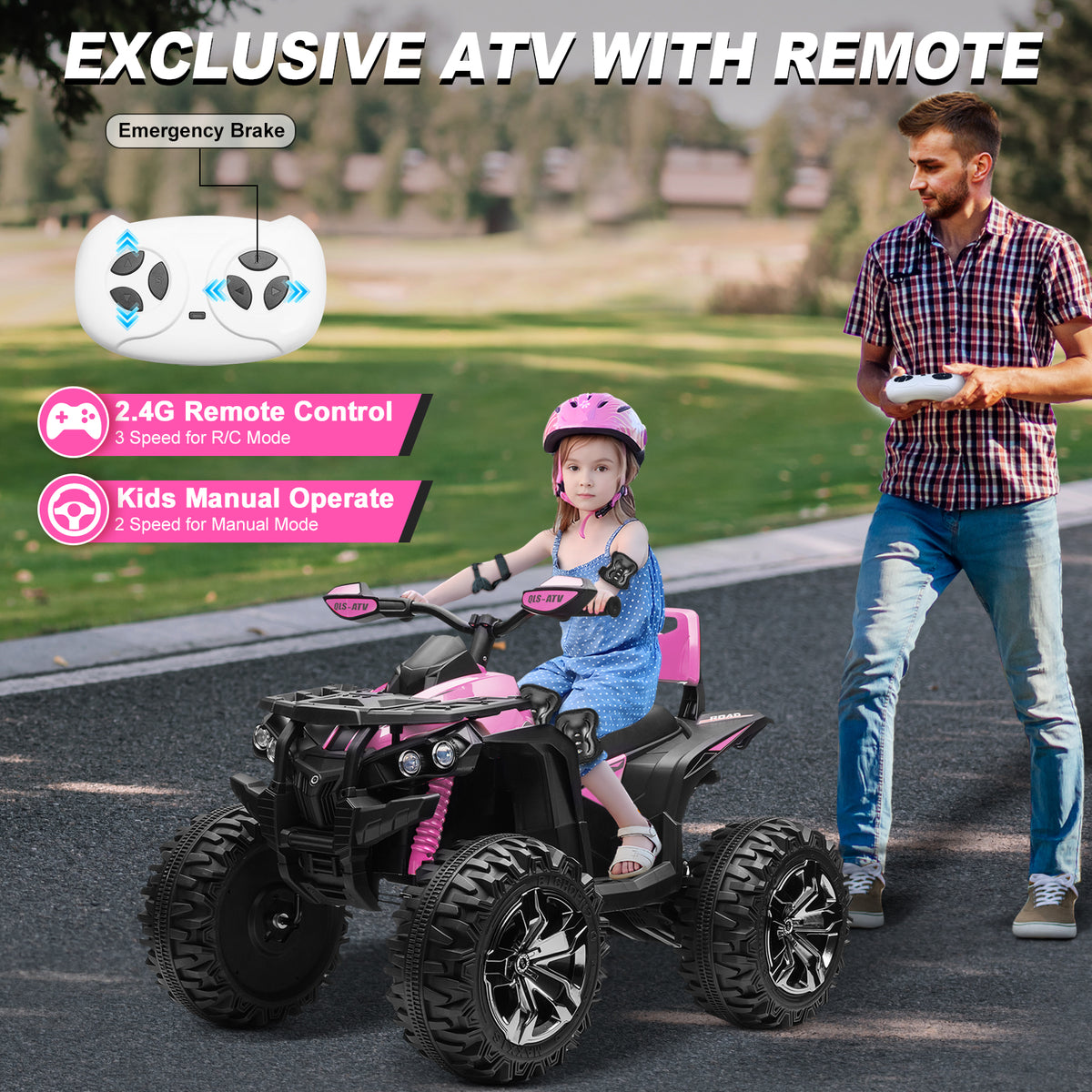Sunnyfree Powerful ATV, 24-volt Riding Toys (Battery Charger Included)