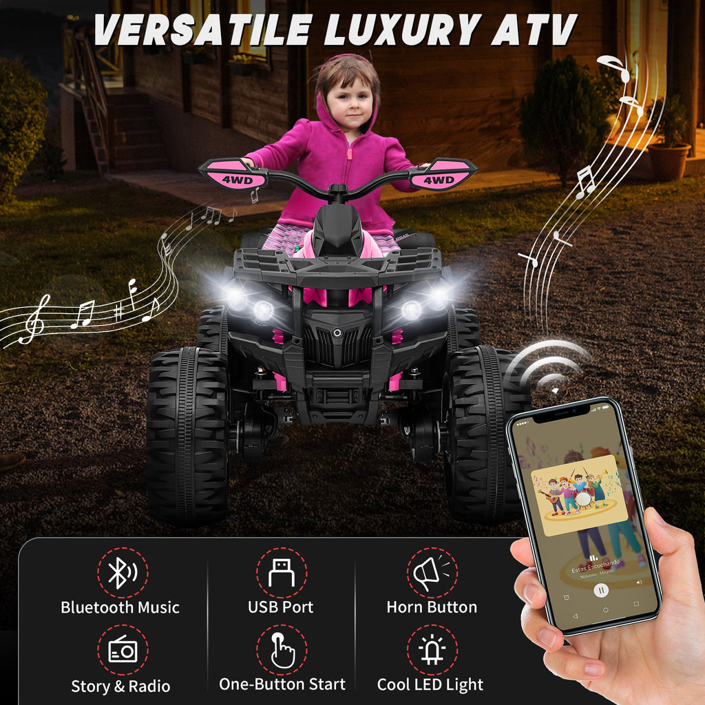 Sunnyfree Powerful ATV, 24-volt Riding Toys (Battery Charger Included)