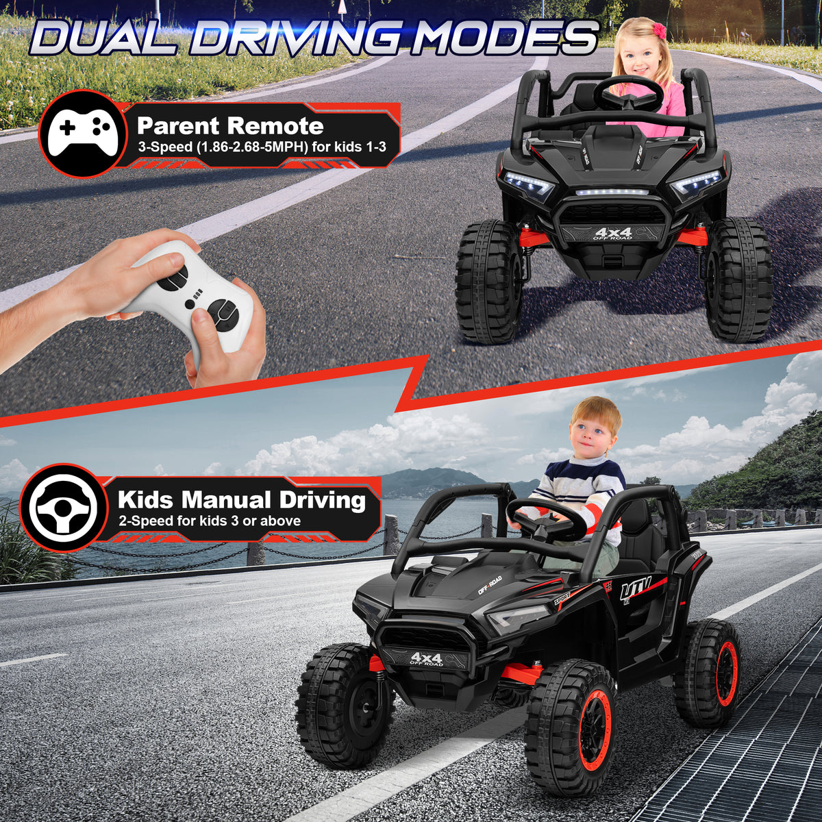 Sunnyfree Powerful ATV, Pink 24-volt Riding Toys (Battery Included)