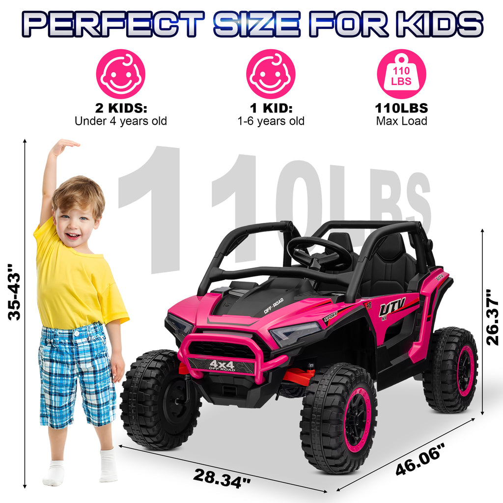 Sunnyfree Powerful ATV, Pink 24-volt Riding Toys (Battery Included)