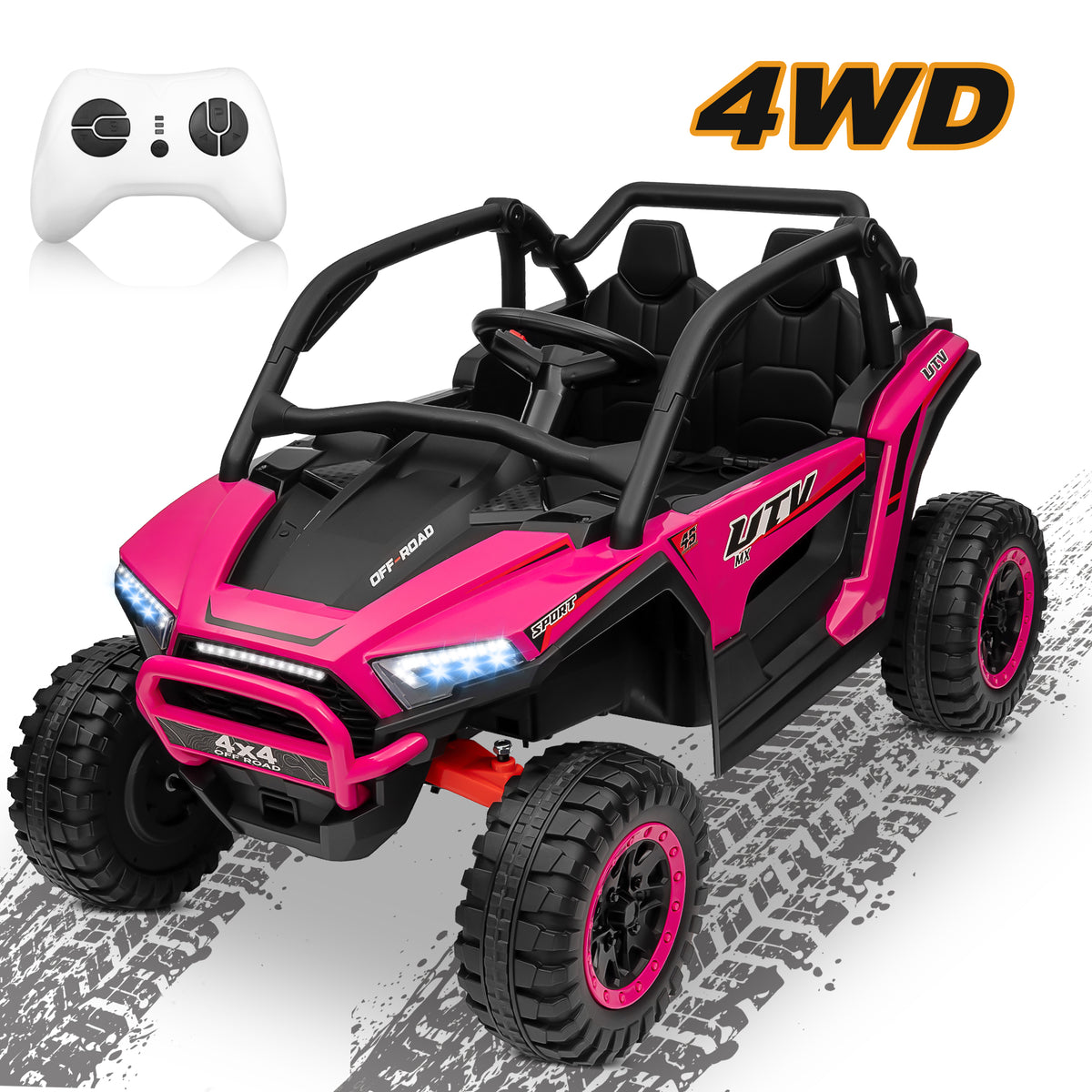 Sunnyfree Powerful ATV, Pink 24-volt Riding Toys (Battery Included)