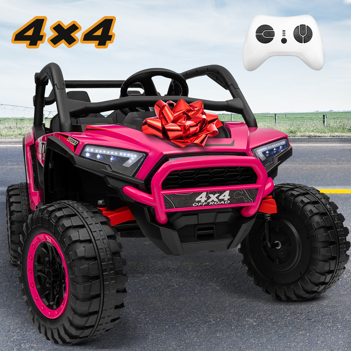 Sunnyfree Powerful ATV, Pink 24-volt Riding Toys (Battery Included)