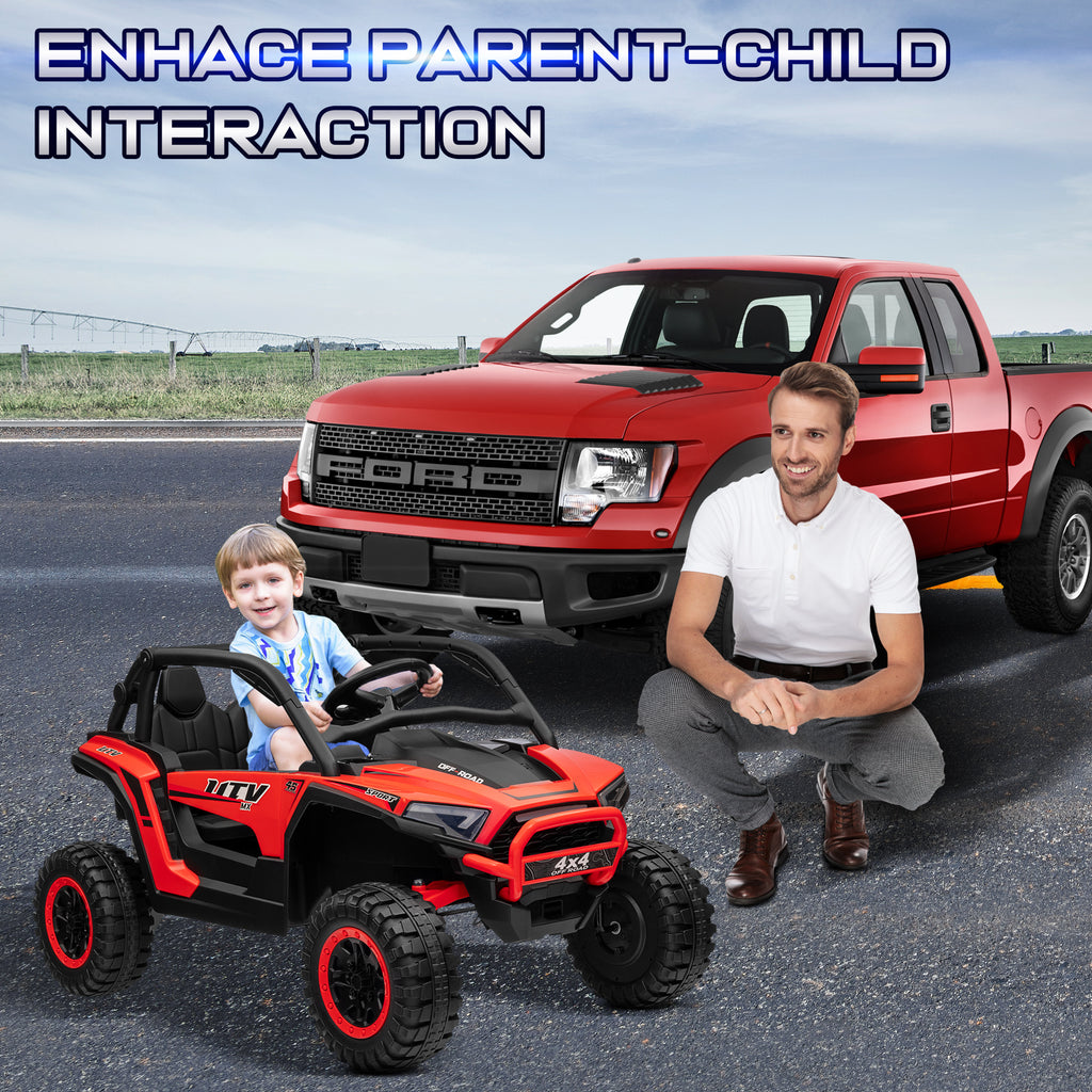 Sunnyfree Powerful ATV, Red 24-volt Riding Toys (Battery Included)