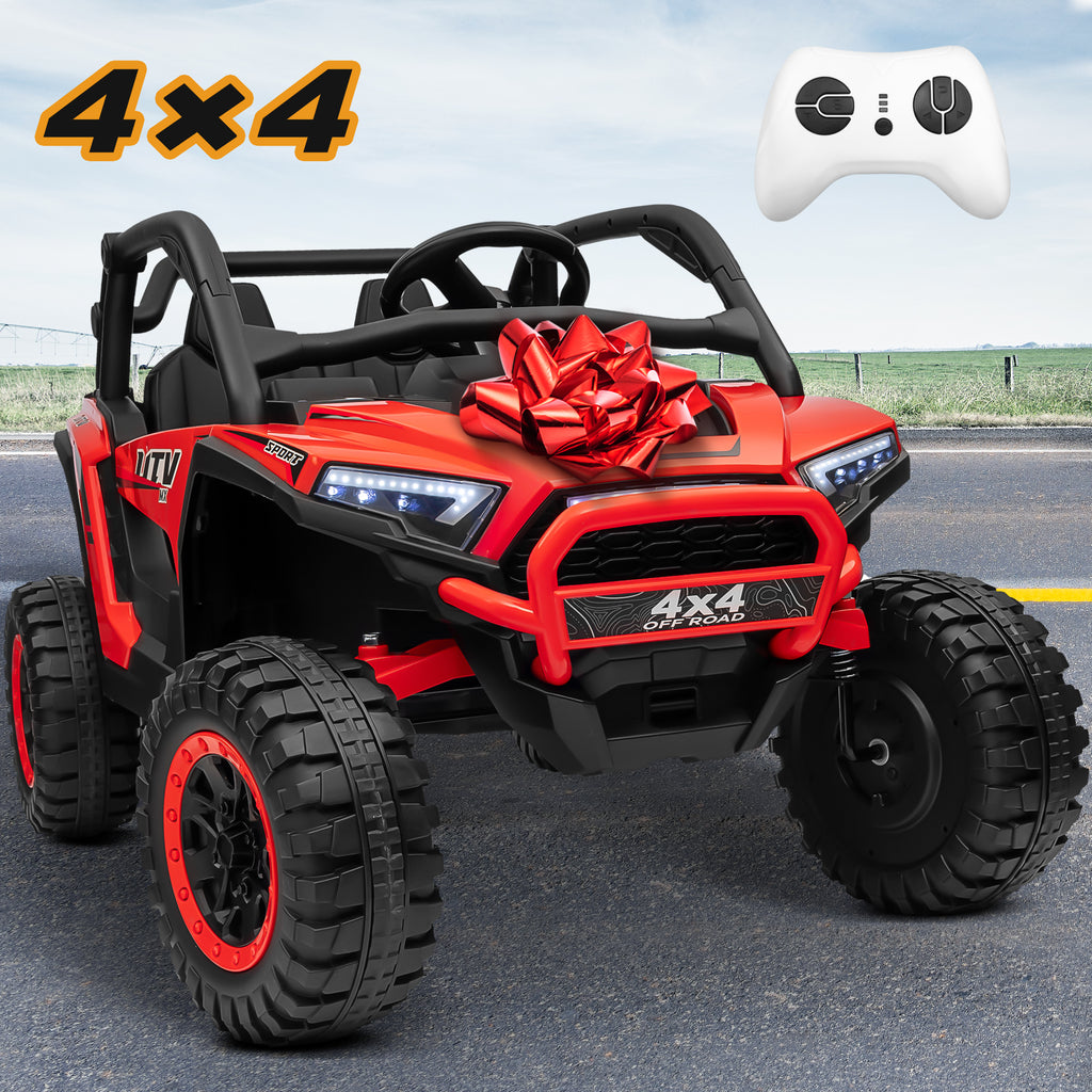 Sunnyfree Powerful ATV, Red 24-volt Riding Toys (Battery Included)