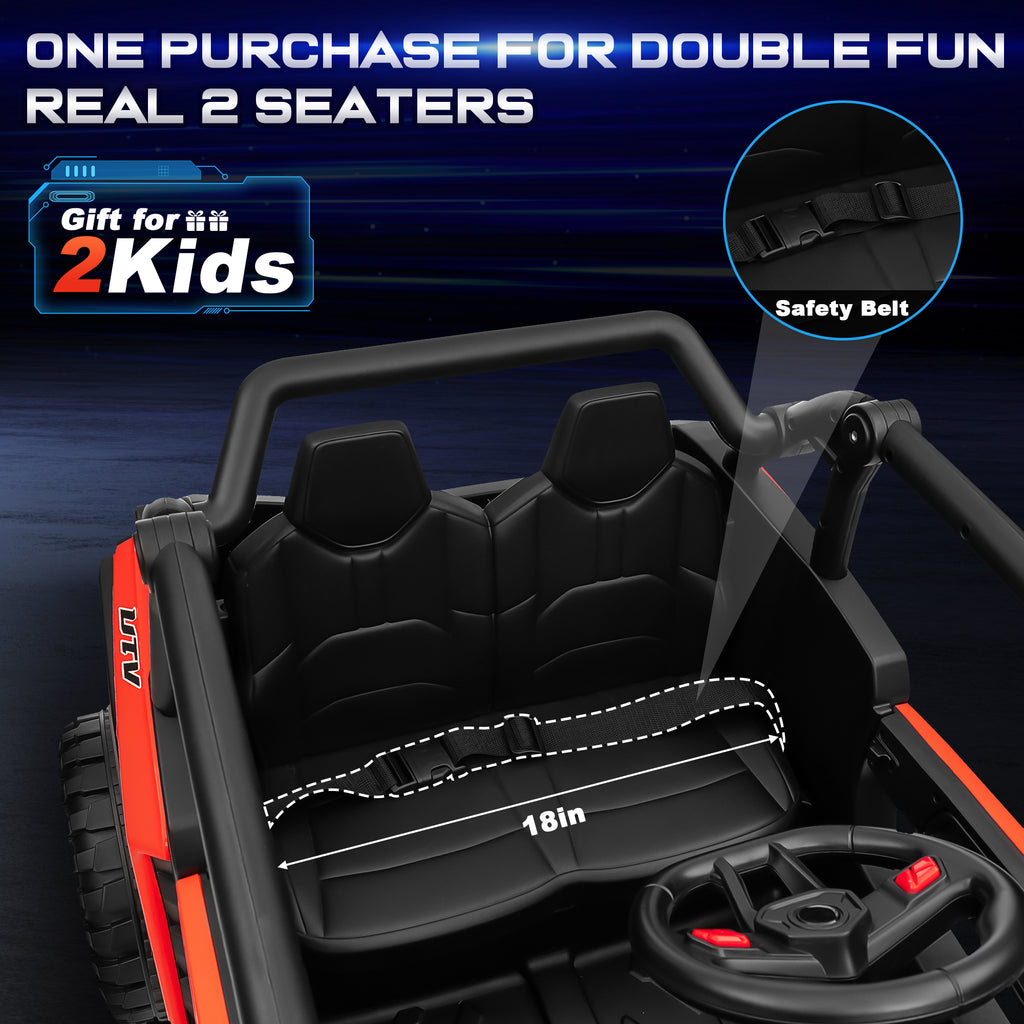 Sunnyfree Powerful ATV, Red 24-volt Riding Toys (Battery Included)