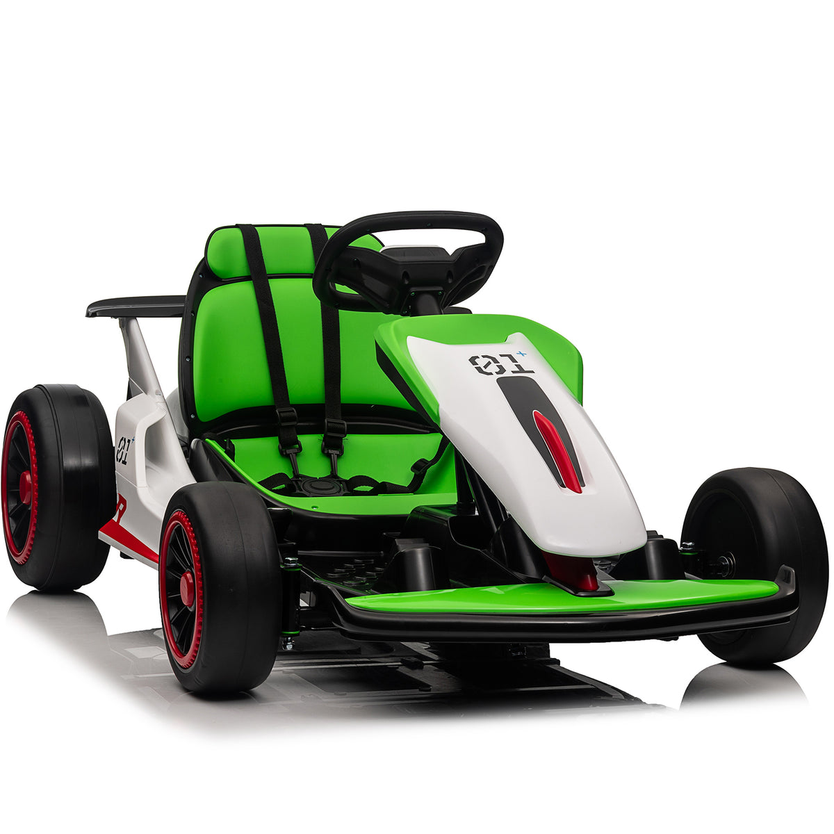 Sunnyfree 24V Kids Electric Go Kart, Metal Frame Ride on Toys Drift Kart with 300W Motors, 2 Speed Modes, Kids Electric Car for Ages 6-12, 3888