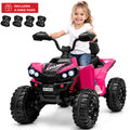 Sunnyfree 24V Ride on Toys ATV,4WD Power Car Wheels with 4x200W Motor, 4 Wheeler Quad Car with Spring Suspension, Bluetooth Music, LED Lights, 2602