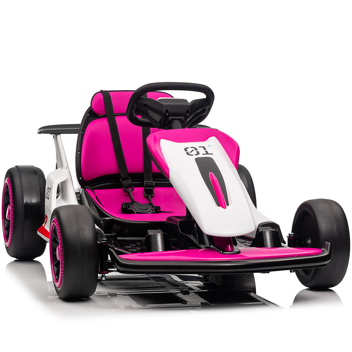 Sunnyfree 24V Kids Electric Go Kart, Metal Frame Ride on Toys Drift Kart with 300W Motors, 2 Speed Modes, Kids Electric Car for Ages 6-12, 3888